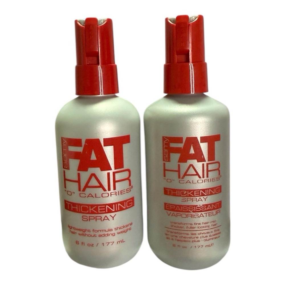 Samy Fat Hair  "0" Calories Thickening Spray 6oz New NOS‎ (x2) Lot HTF
